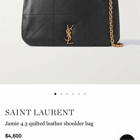 Yves Saint Laurent Black Quilted Leather Shoulder Bag with Gold YSL Hardware - Picture 3 of 8